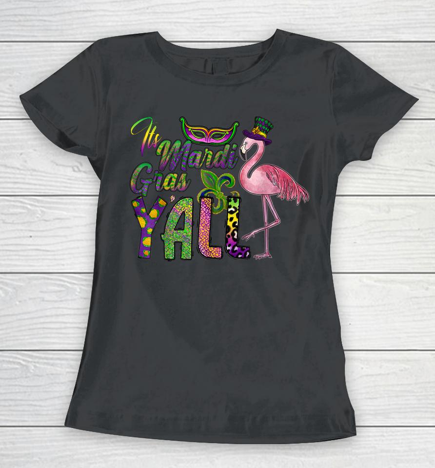 Mardi Gras Flamingo Women T-Shirt