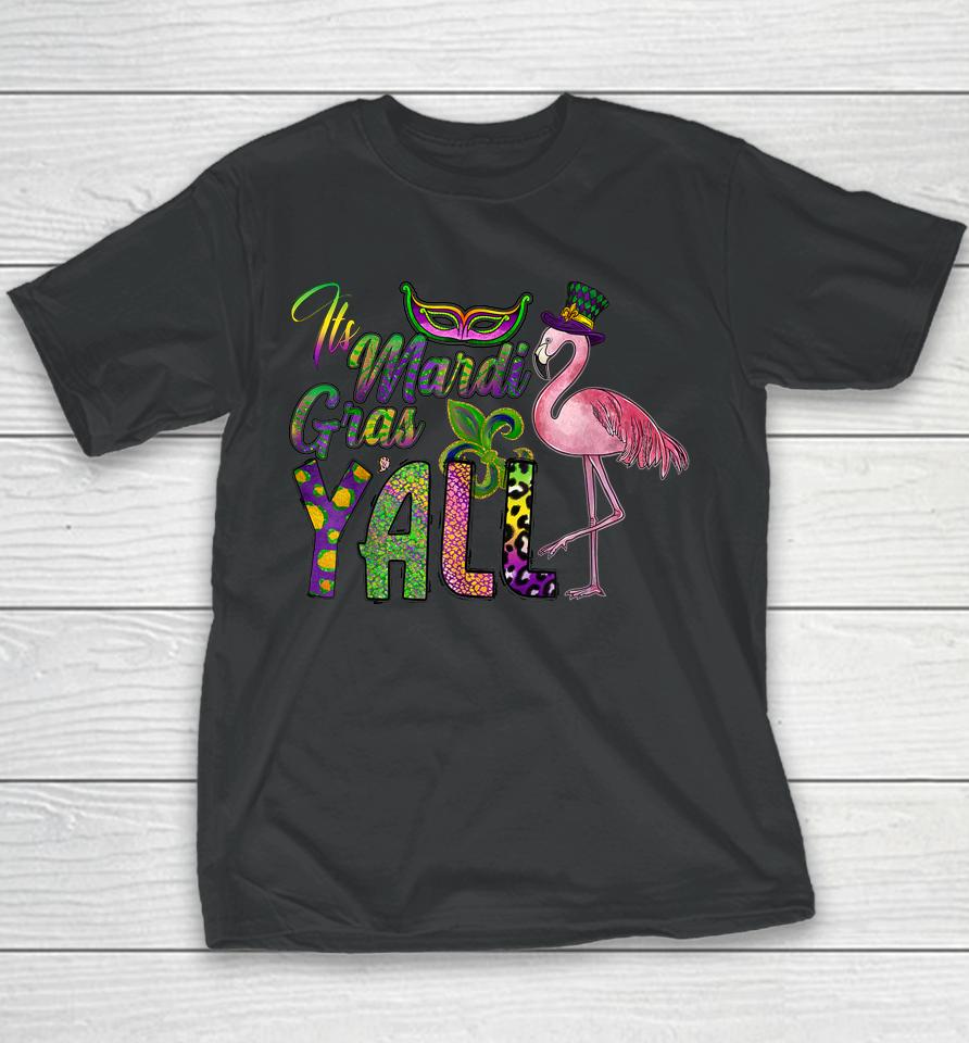 Mardi Gras Flamingo Youth T-Shirt