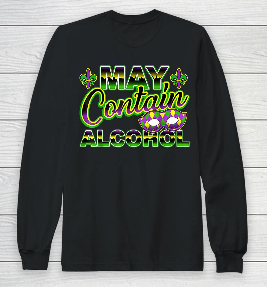 Mardi Gras Funny Alcohol Drinking New Orleans Gift Long Sleeve T-Shirt