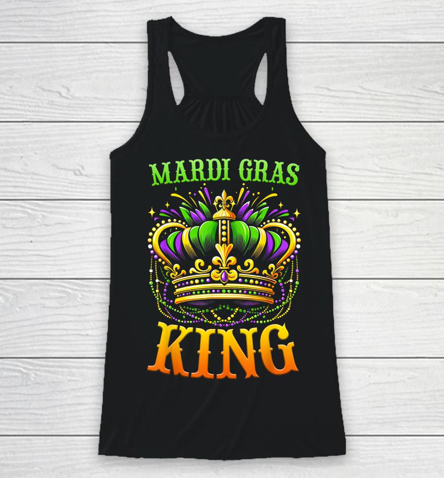 Mardi Gras King Shirt Men Carnival Costume Racerback Tank
