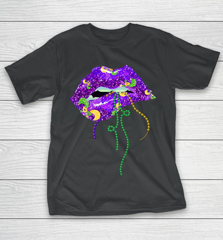 Mardi Gras Lips Queen T-Shirt