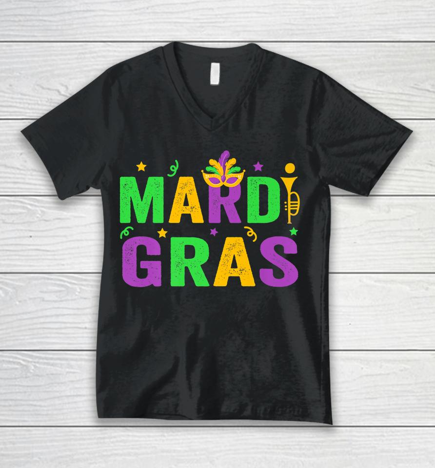 Mardi Gras Unisex V-Neck T-Shirt