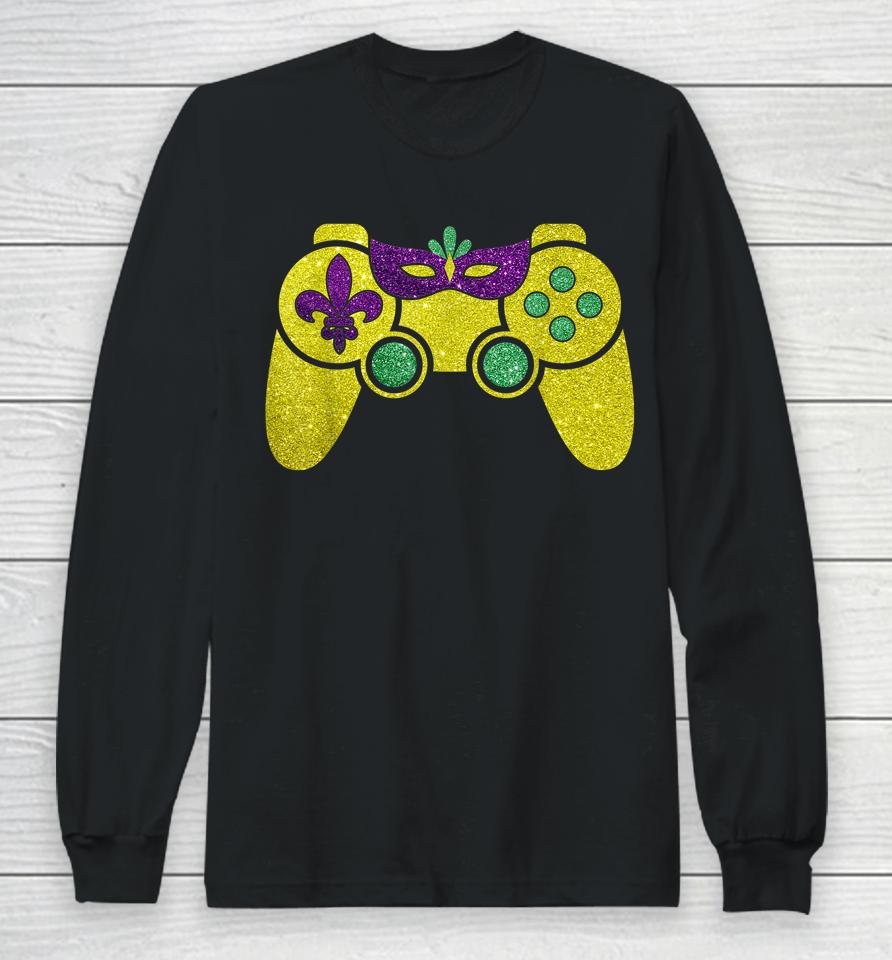 Mardi Gras Video Game Long Sleeve T-Shirt