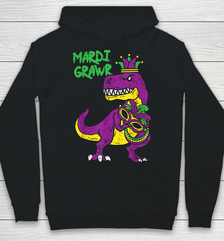 Mardi Grawr T-Rex Dino Kids Hoodie