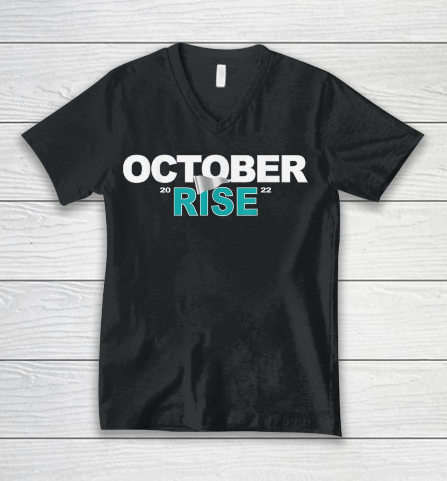 Mariners October Rise Unisex V-Neck T-Shirt