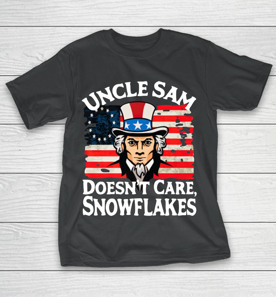 Mark Joseph Stern Uncle Sam Doesn't Care Snowflakes T-Shirt
