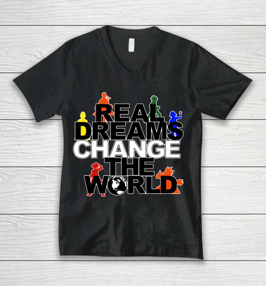 Mark Phillips Grant Rdc Merch Real Dreams Change The World Anime Unisex V-Neck T-Shirt