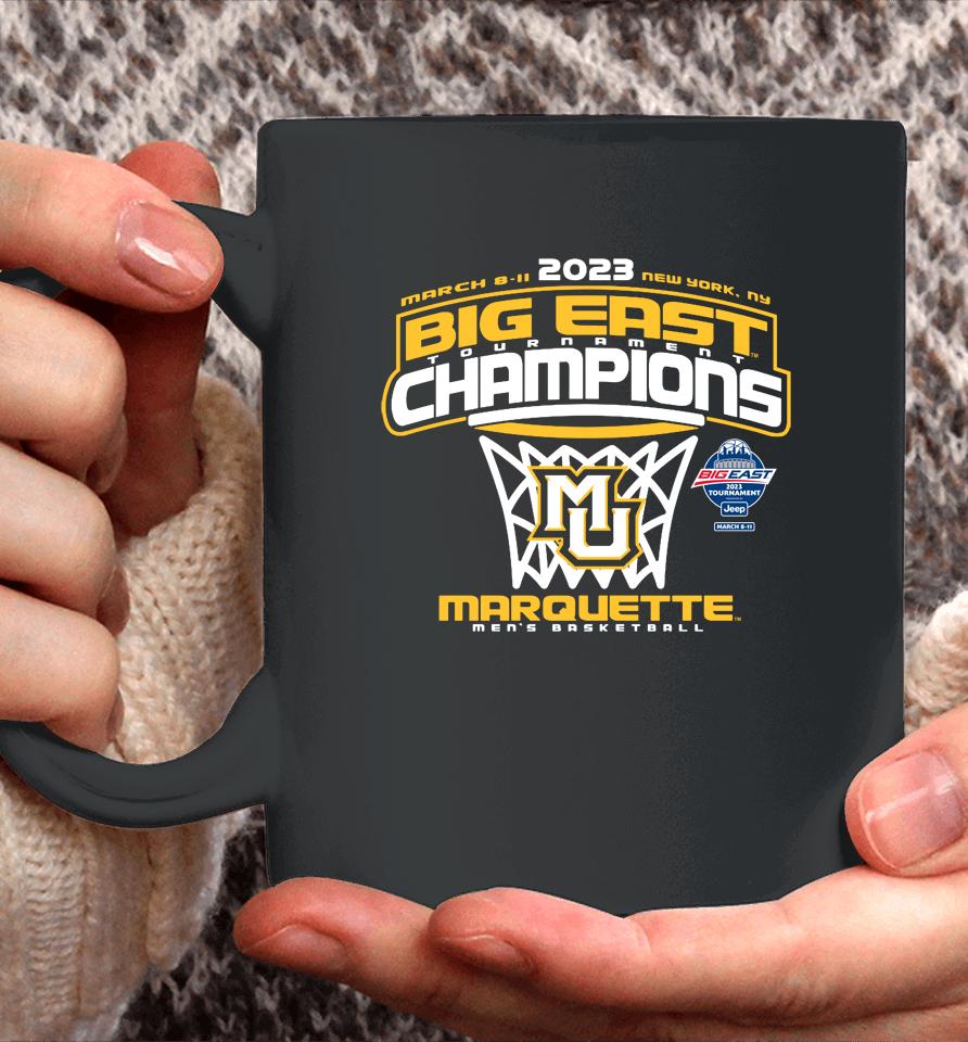 Marquette Golden Eagles Blue 84 2023 Big East Men's Basketball Conference Tournament Champions Coffee Mug