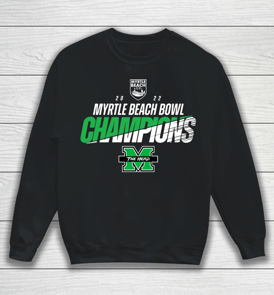 Marshall Champion 2022 Myrtle Beach Bowl Black Sweatshirt