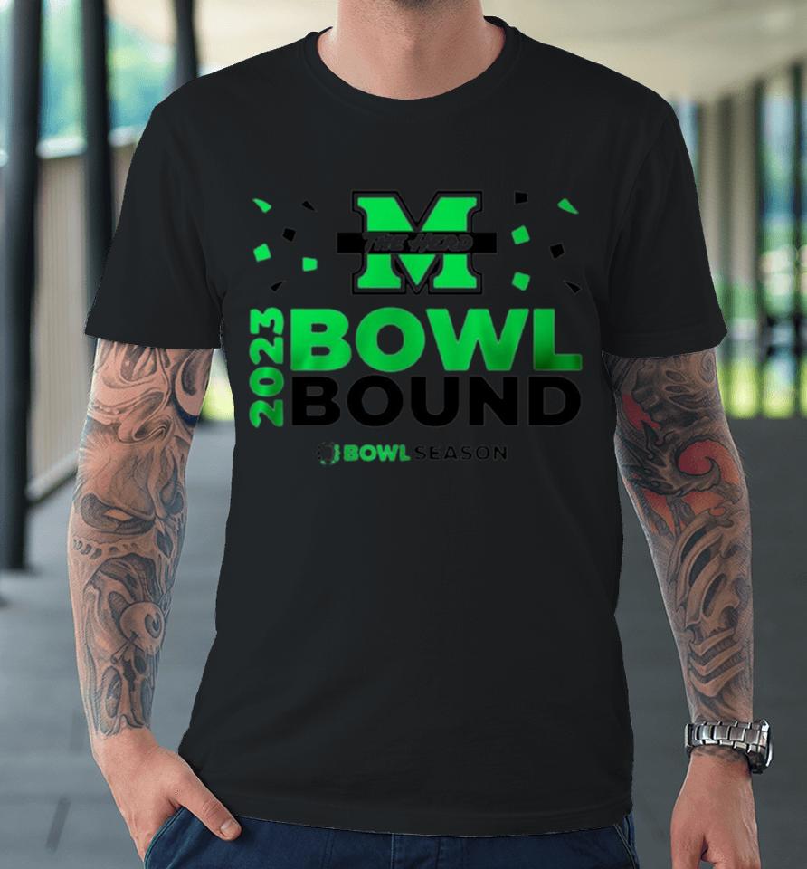 Marshall Thundering Herd 2023 Bowl Bound Bowl Season Premium T-Shirt