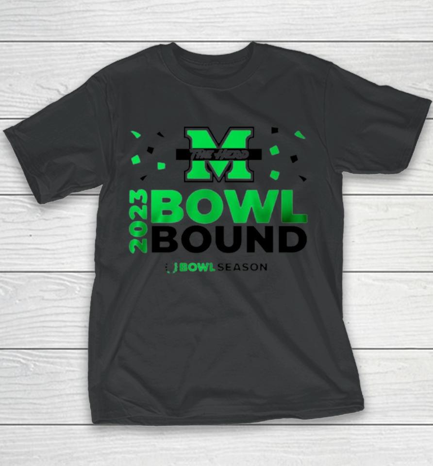Marshall Thundering Herd 2023 Bowl Bound Bowl Season Youth T-Shirt