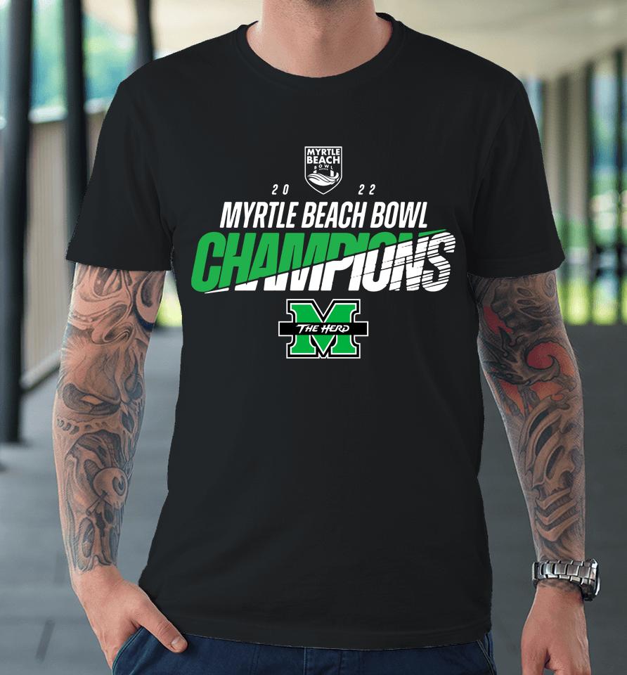 Marshall Thundering Herd Champion 2022 Myrtle Beach Bowl Premium T-Shirt