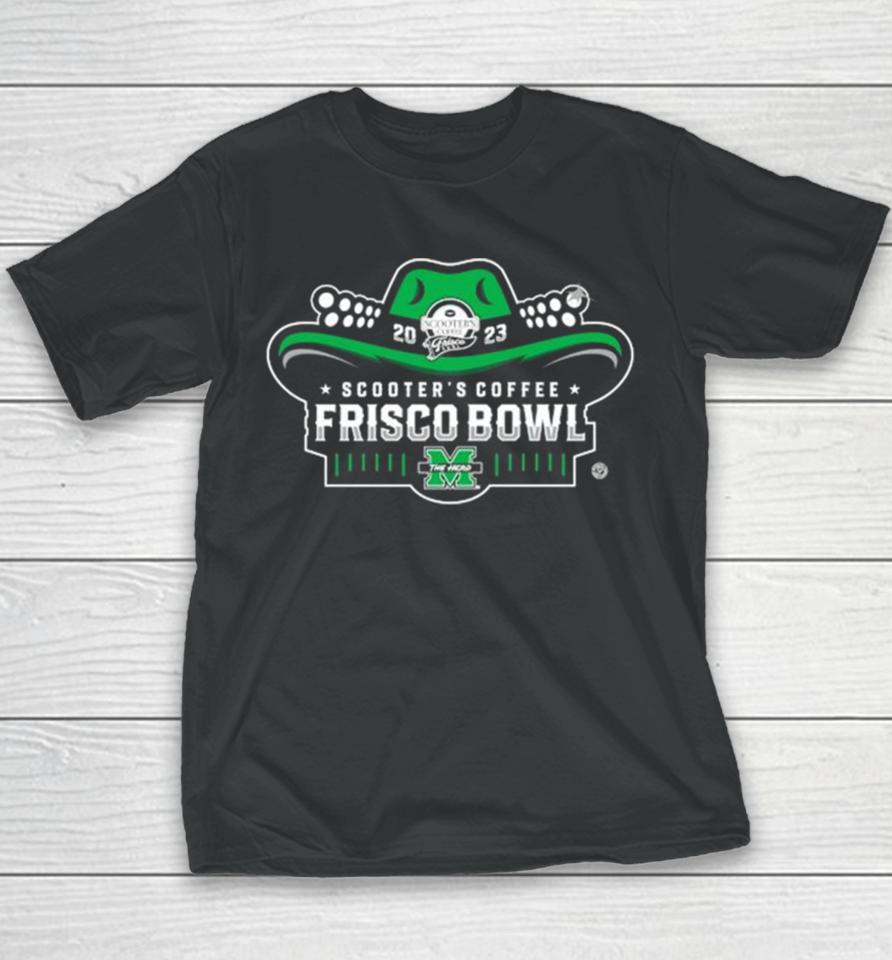 Marshall Thundering Herd Football 2023 Scooter’s Coffee Frisco Bowl Youth T-Shirt