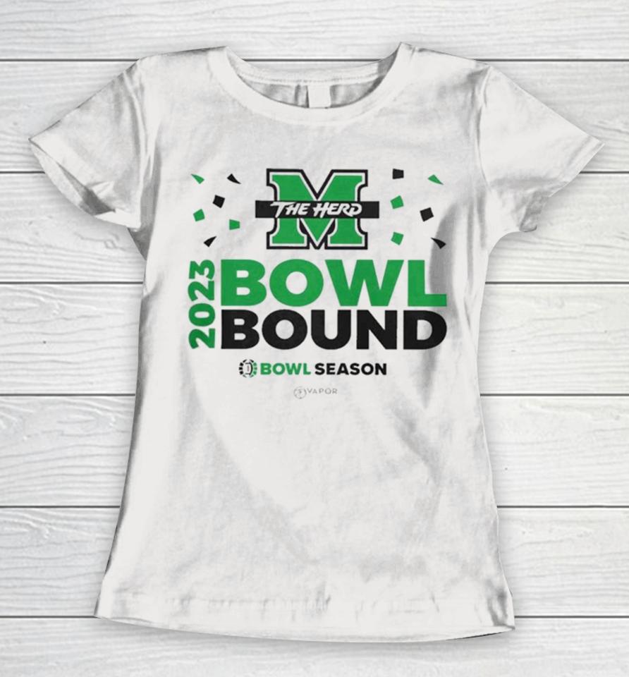 Marshall Thundering Herd Football Bowl Bound 2023 Bowl Season Women T-Shirt
