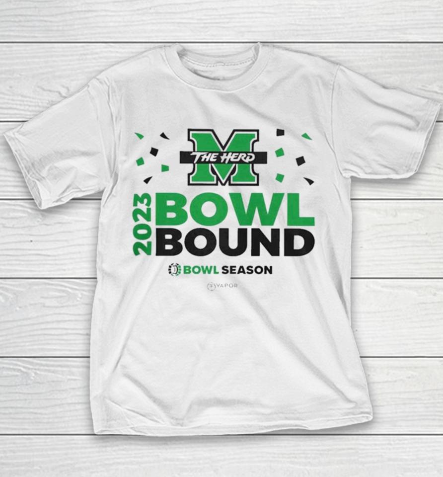 Marshall Thundering Herd Football Bowl Bound 2023 Bowl Season Youth T-Shirt
