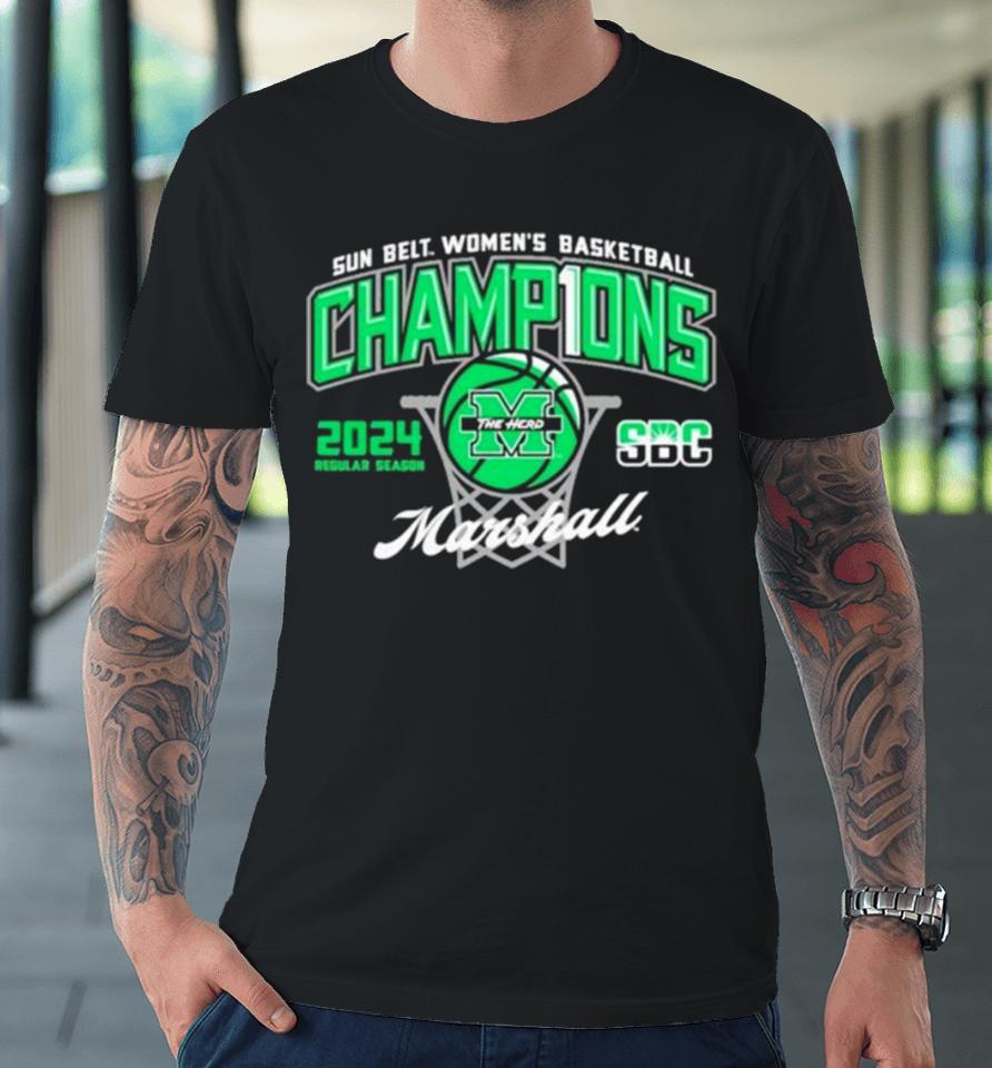 Marshall University Women’s Basketball 2024 Sun Belt Conference Regular Season Champions Premium T-Shirt