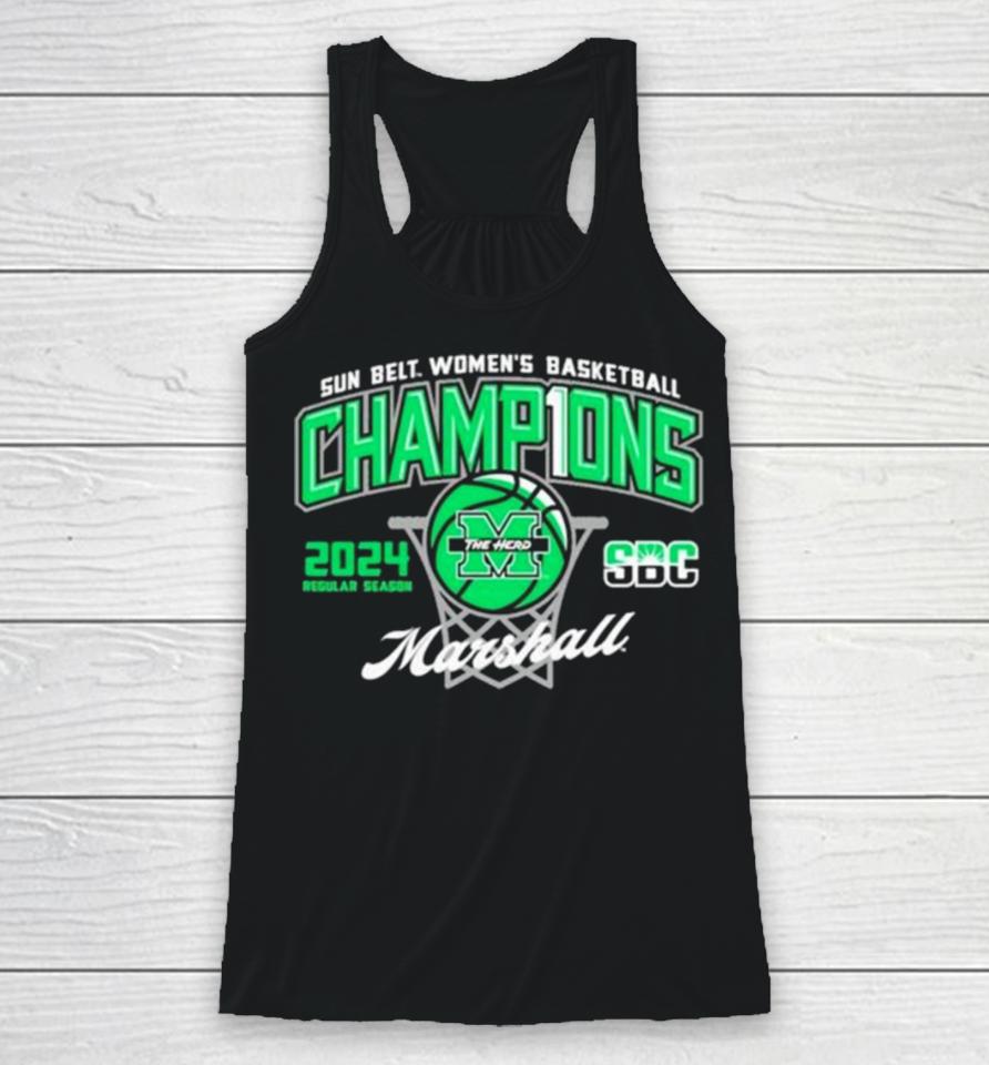 Marshall University Women’s Basketball 2024 Sun Belt Conference Regular Season Champions Racerback Tank
