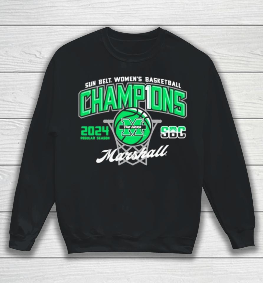 Marshall University Women’s Basketball 2024 Sun Belt Conference Regular Season Champions Sweatshirt