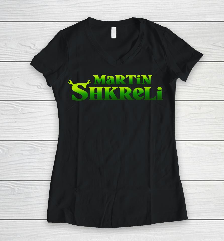 Martin Shkreli Logo Women V-Neck T-Shirt