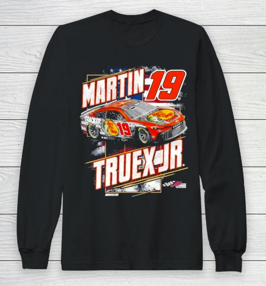 Martin Truex Jr Joe Gibbs Racing Team Collection Navy Bass Pro Shops Patriotic 2024 Long Sleeve T-Shirt