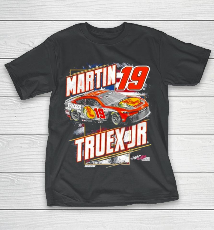 Martin Truex Jr Joe Gibbs Racing Team Collection Navy Bass Pro Shops Patriotic 2024 T-Shirt