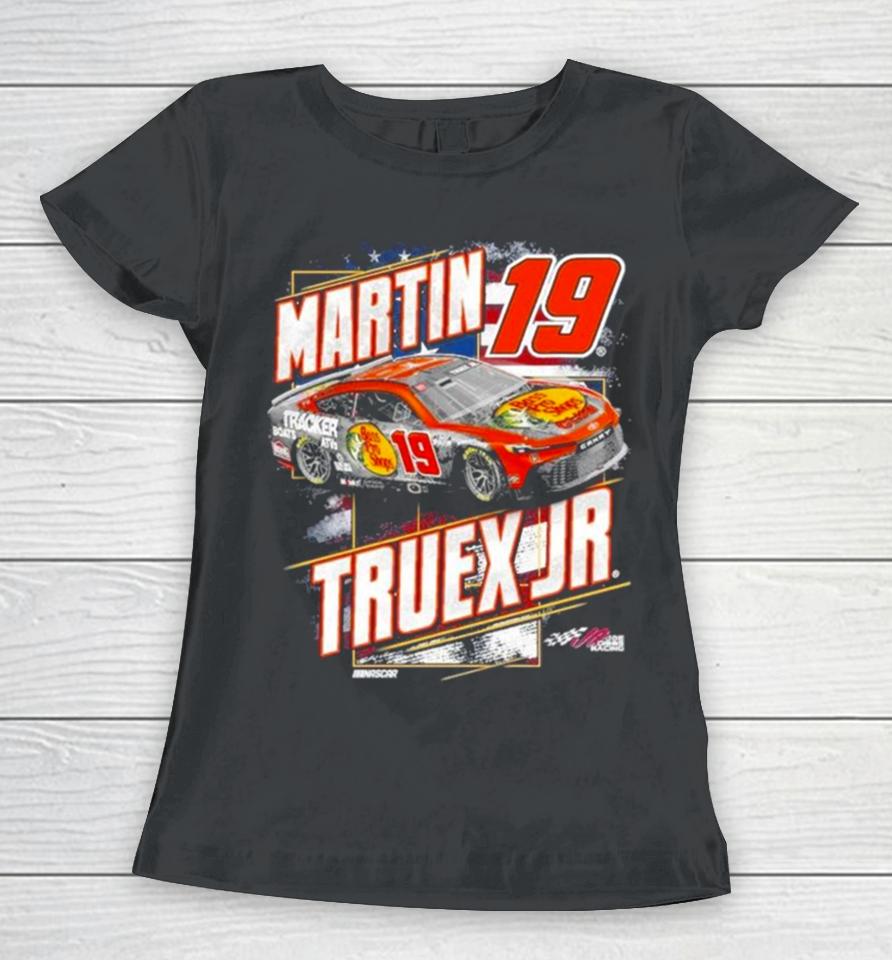 Martin Truex Jr Joe Gibbs Racing Team Collection Navy Bass Pro Shops Patriotic 2024 Women T-Shirt