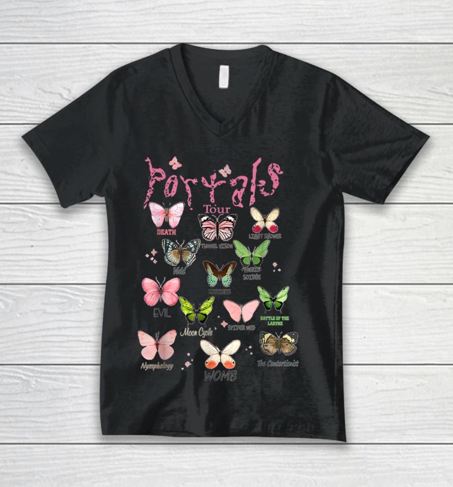 Martinez Portals Tour Butterflies Full Albums Unisex V-Neck T-Shirt