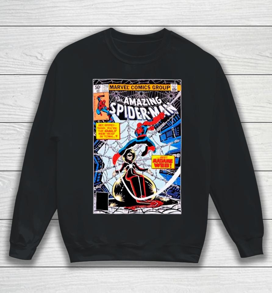 Marvel The Amazing Spider Man Madame Web Comic Cover Sweatshirt