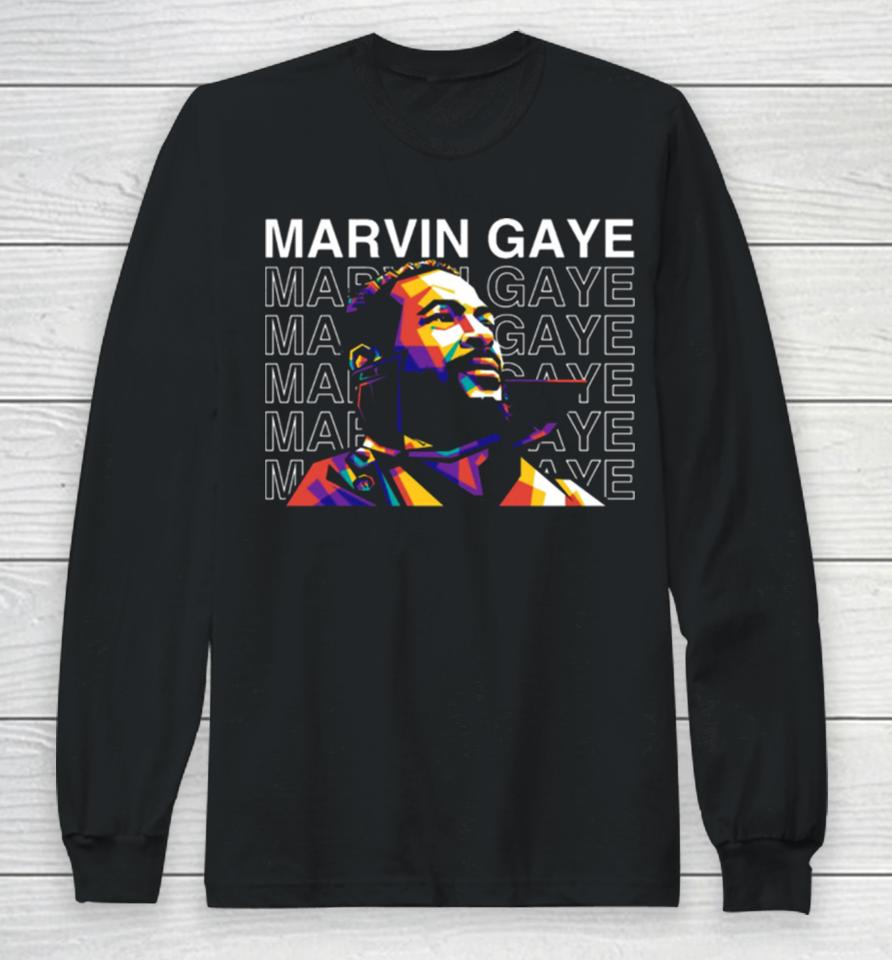 Marvin Gaye Wpap Pop Art Long Sleeve T-Shirt