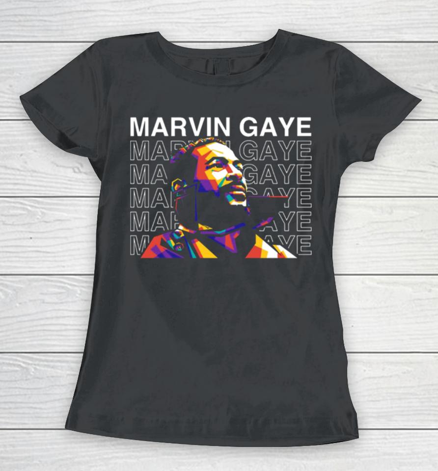 Marvin Gaye Wpap Pop Art Women T-Shirt