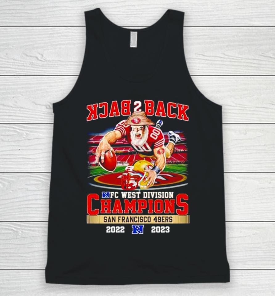 Mascot Back 2 Back Nfc West Division Champions San Francisco 49Ers 2022 2023 Unisex Tank Top