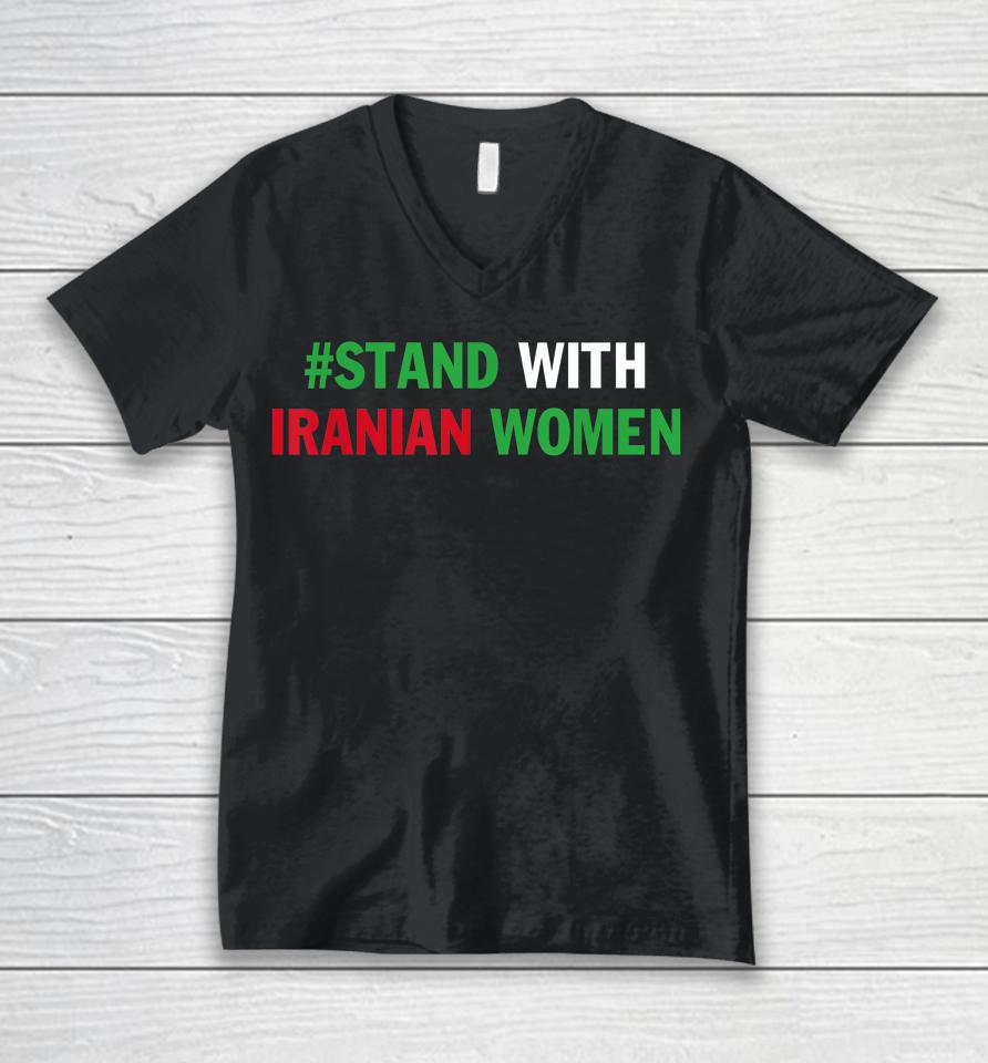 Masha Amini Iran #Mashaamini Stand With Iranian Women Unisex V-Neck T-Shirt