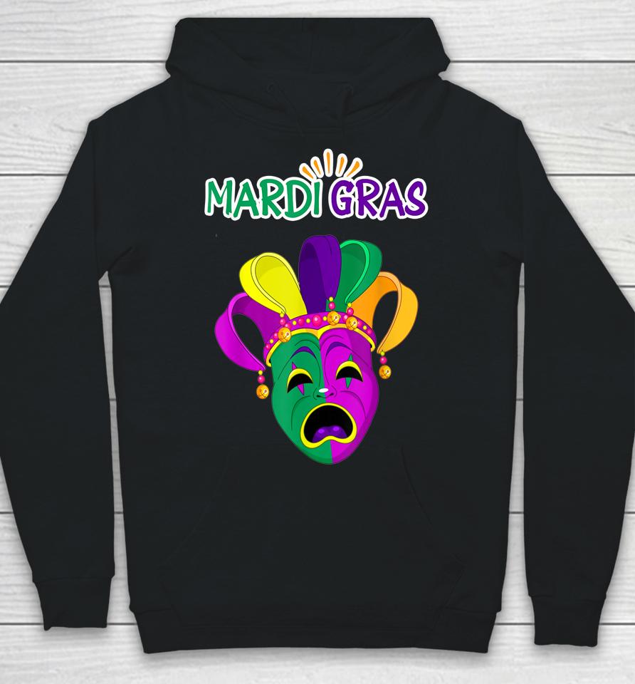Mask And Face Mask Funny Mardi Gras Hoodie