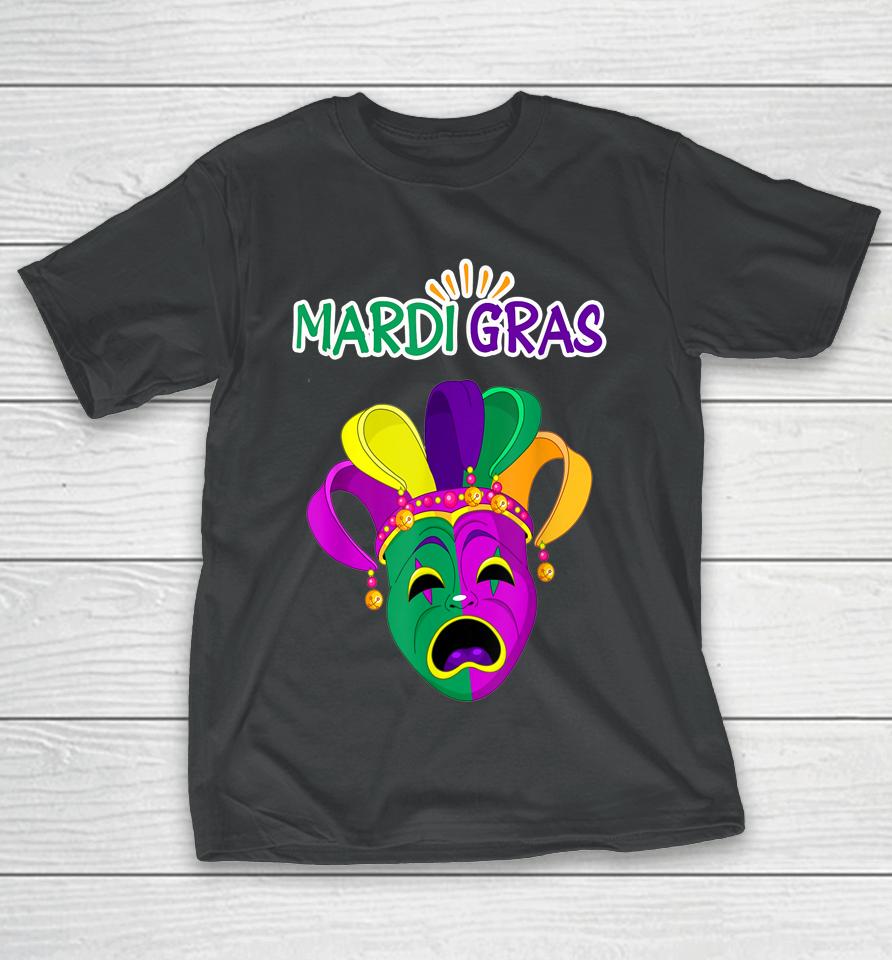 Mask And Face Mask Funny Mardi Gras T-Shirt