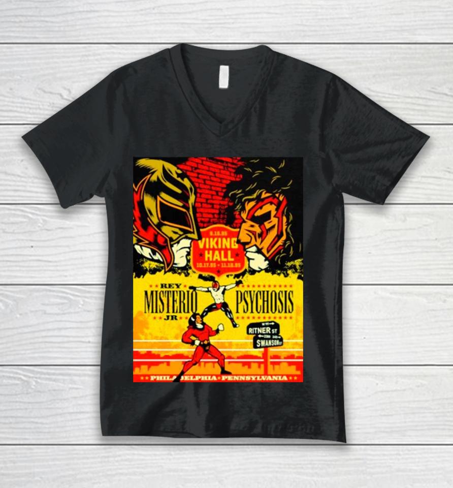 Masked Republic Psychosis Lucha Revolutionary To The Extreme Unisex V-Neck T-Shirt