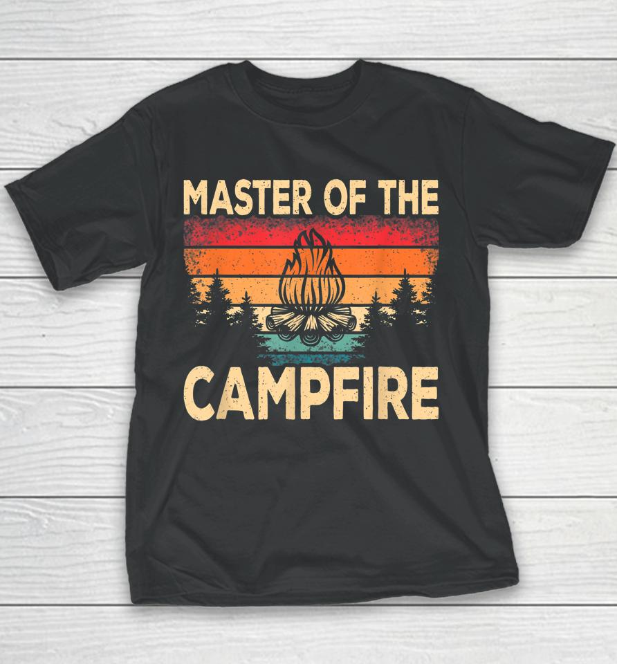 Master Of The Campfire Camper Outdoorlife Camping Youth T-Shirt