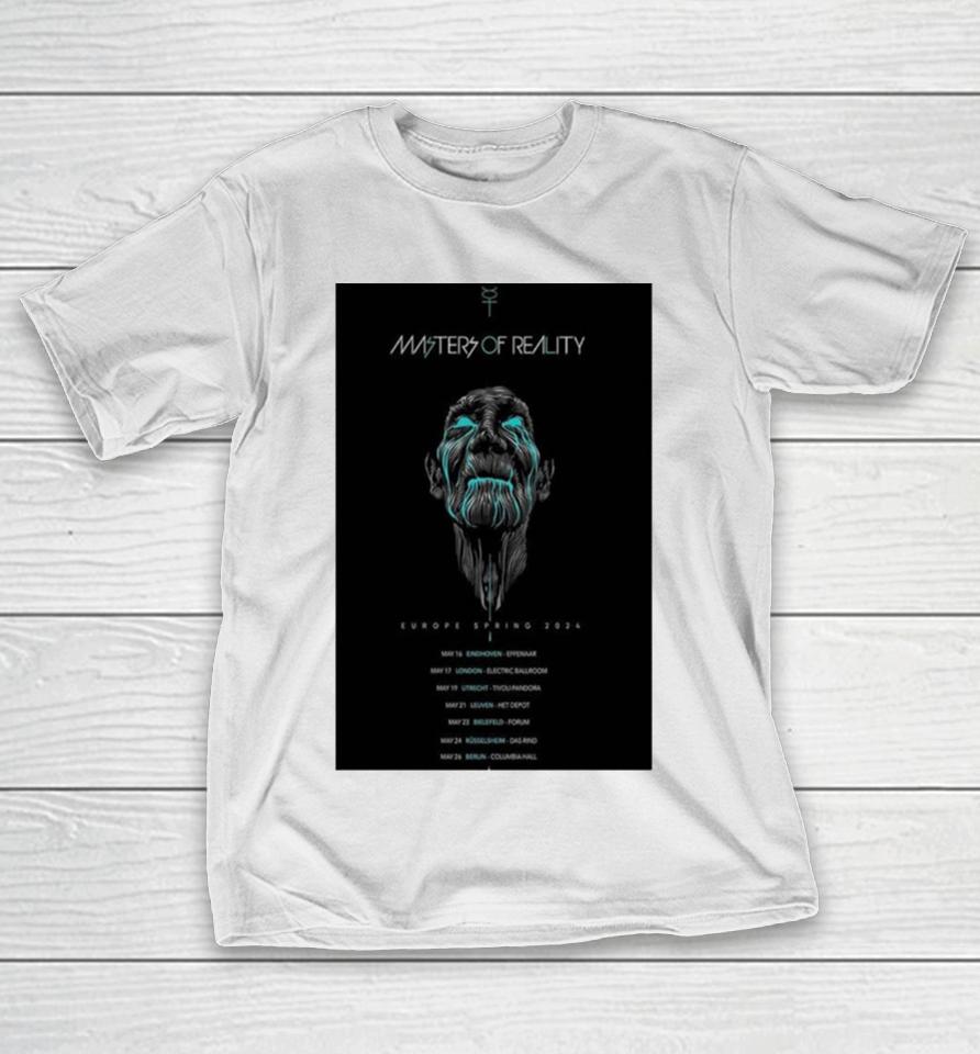 Masters Of Reality Europe Spring Tour 2024 Poster T-Shirt