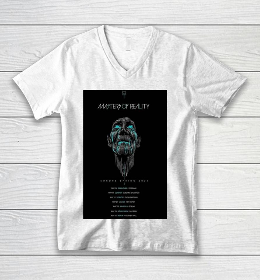 Masters Of Reality Europe Spring Tour 2024 Poster Unisex V-Neck T-Shirt