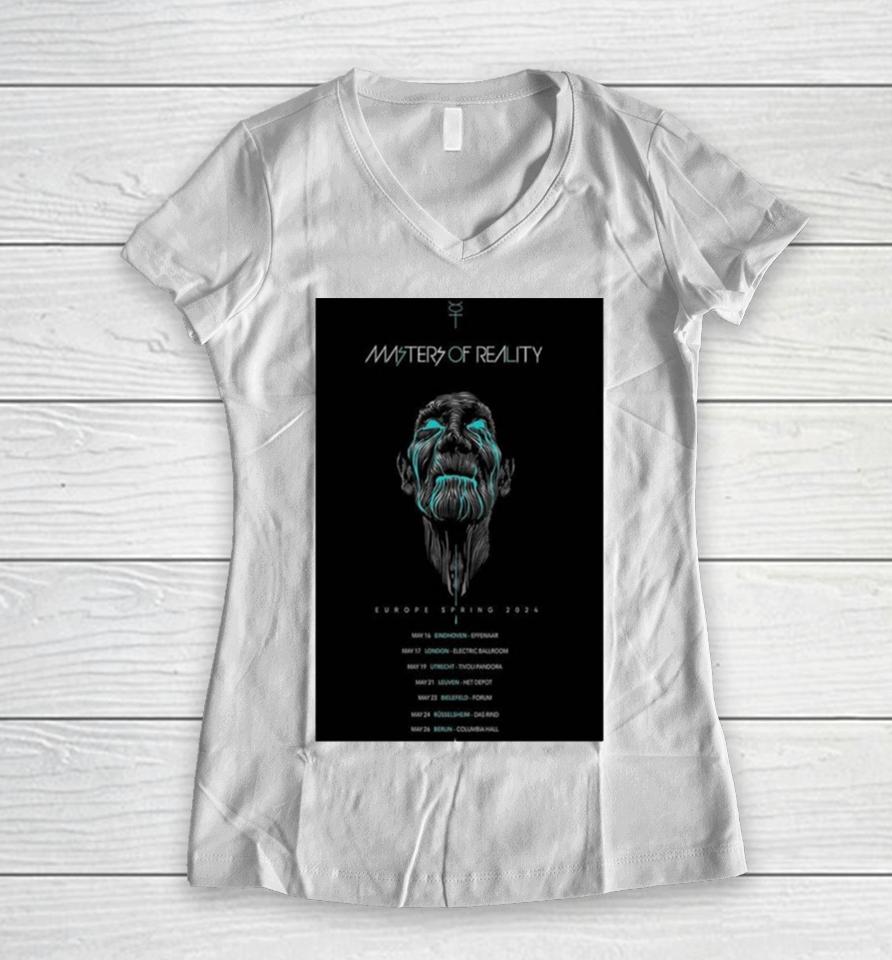 Masters Of Reality Europe Spring Tour 2024 Poster Women V-Neck T-Shirt
