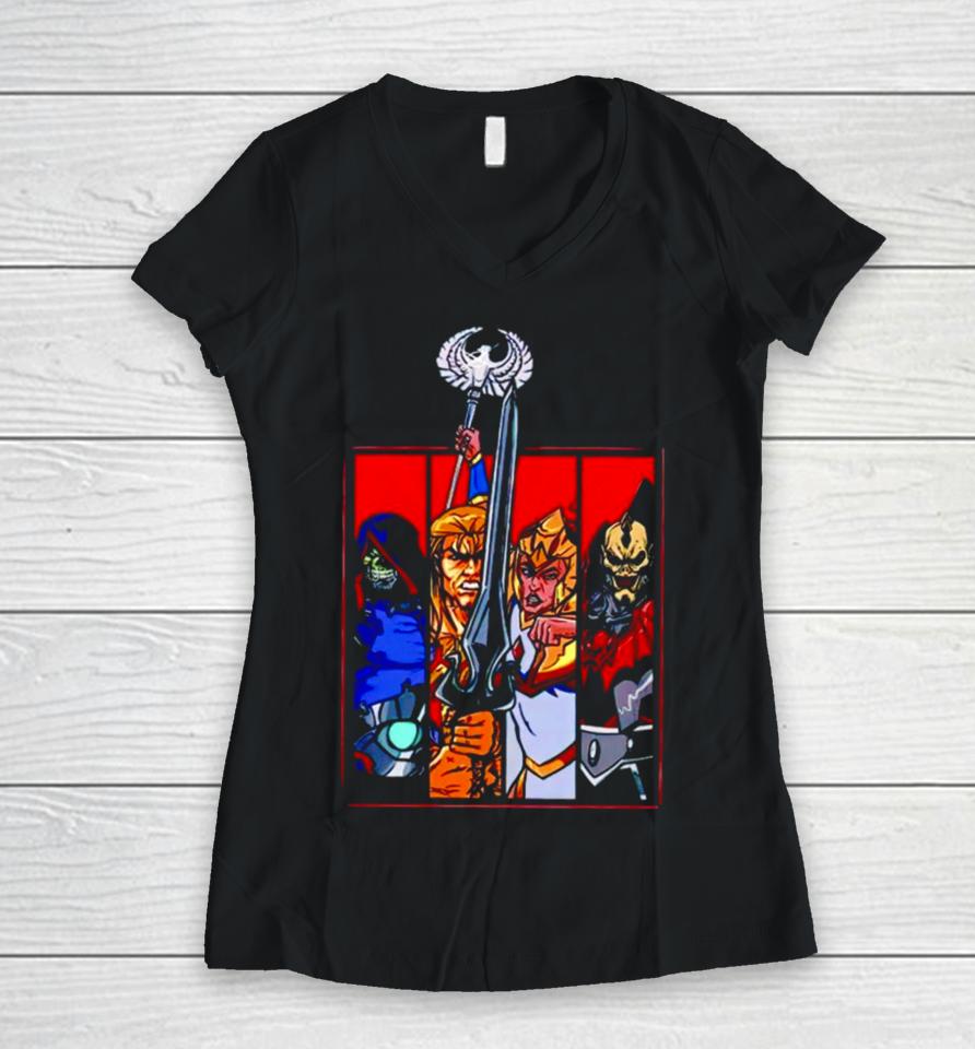 Masters Of The Universe Animated Revolution Women V-Neck T-Shirt