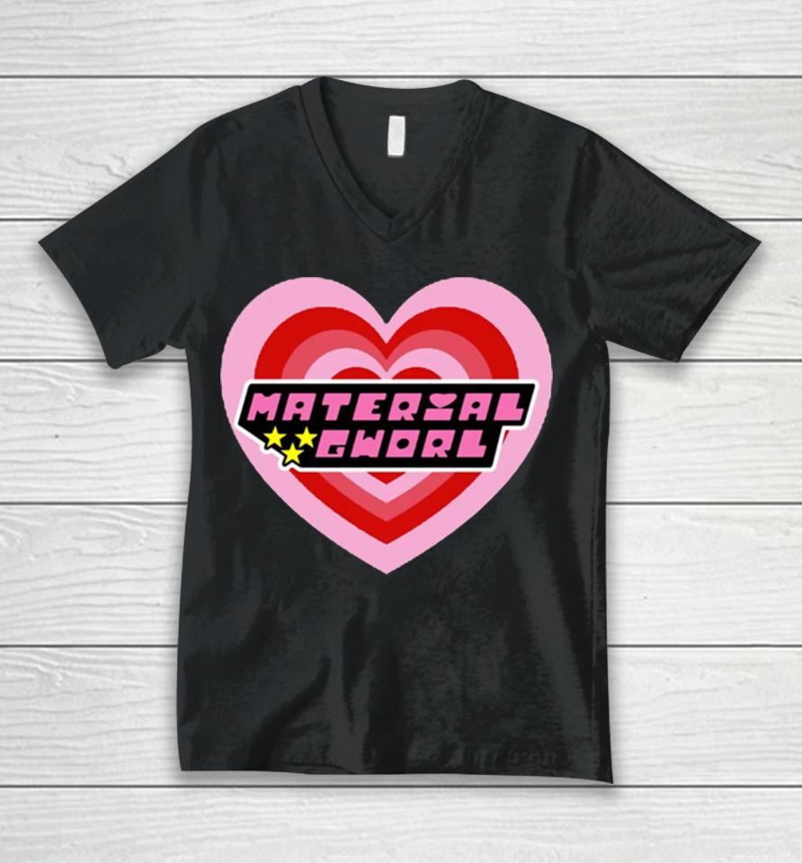 Material Gworl Powerpuff Girls Unisex V-Neck T-Shirt