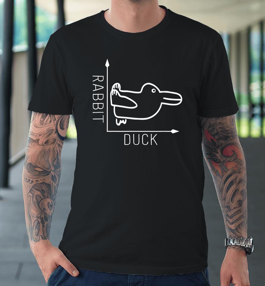 Math Graph Rabbit Duck Illusion Premium T-Shirt