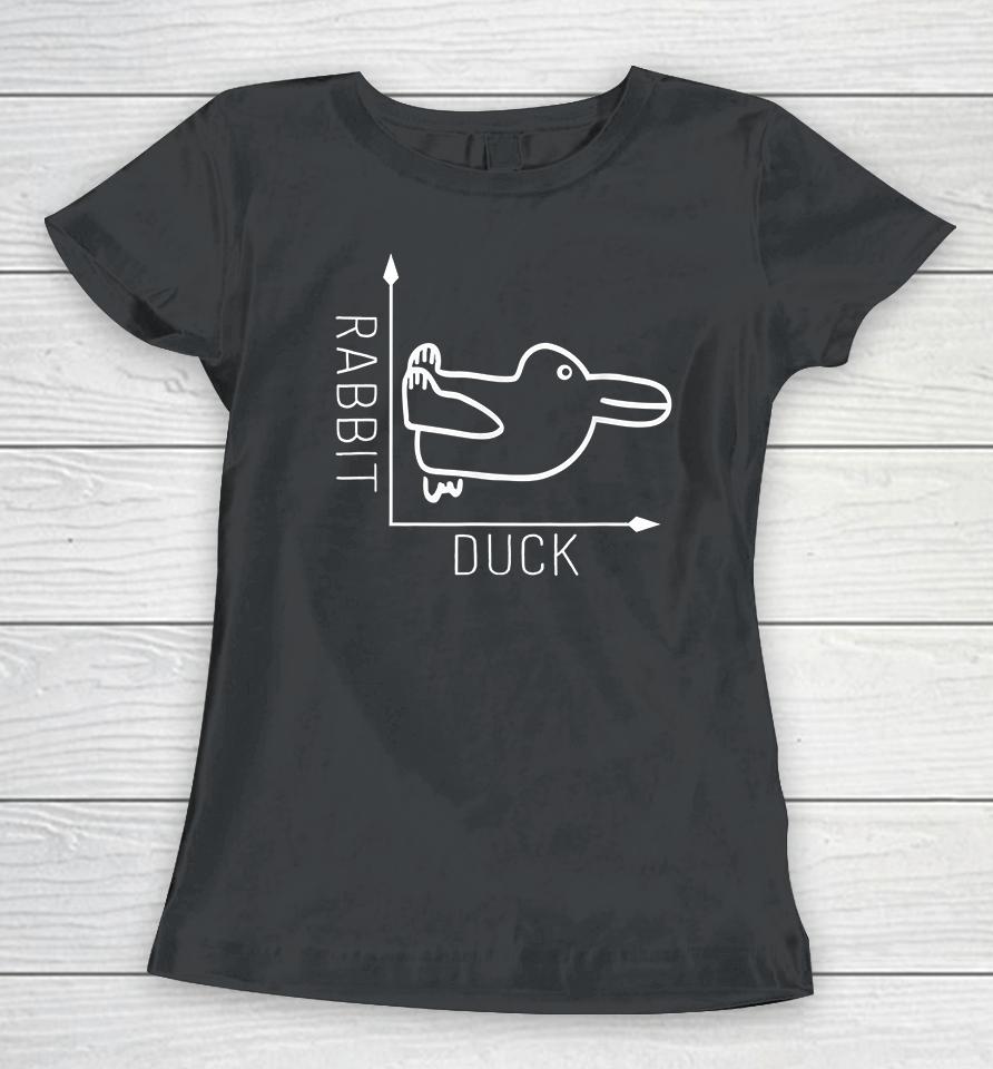 Math Graph Rabbit Duck Illusion Women T-Shirt