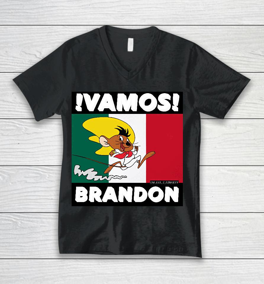 Matt Baker Wearing Vamos Brandon Bideninvasion Unisex V-Neck T-Shirt