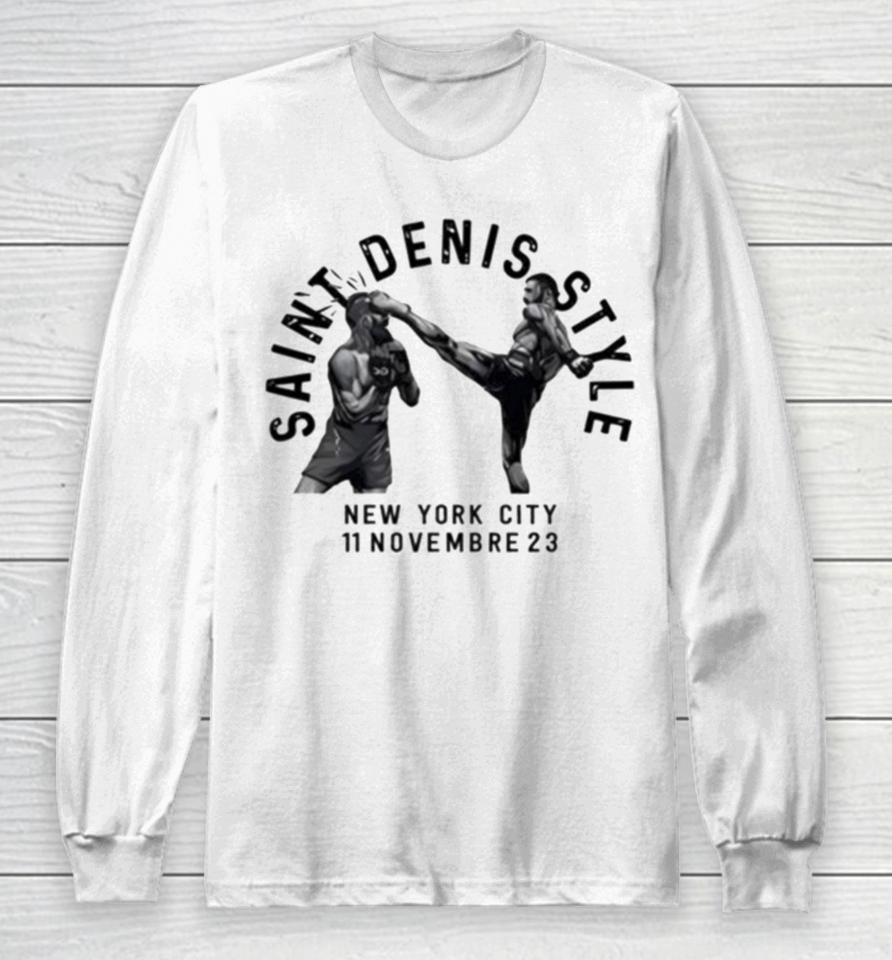 Matt Frevola Wearing Saint Denis Style New York City 11 Novembre 23 Long Sleeve T-Shirt