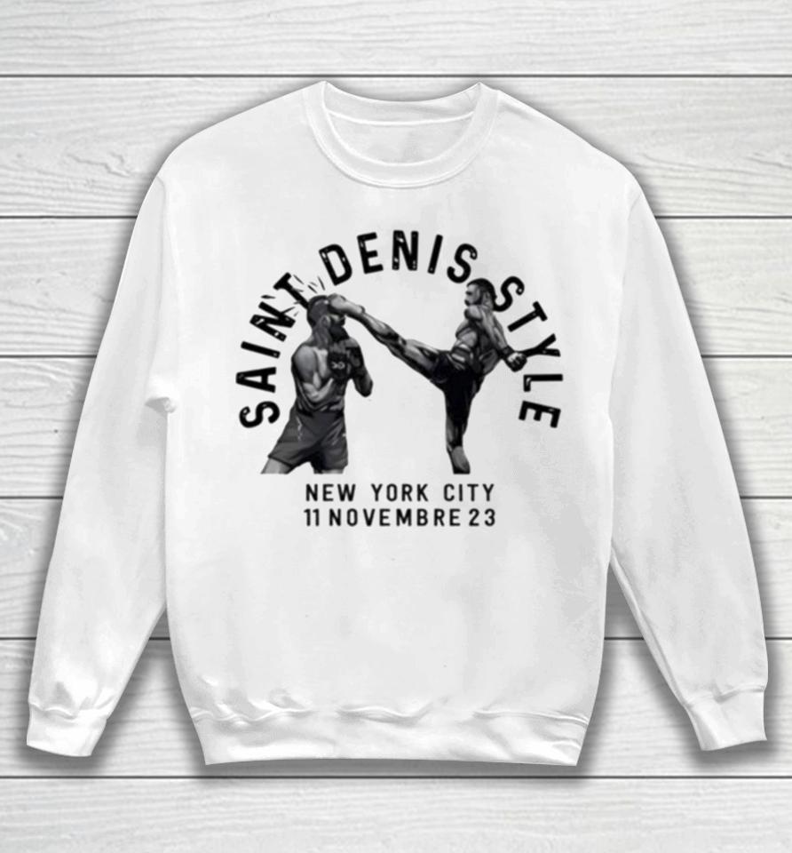 Matt Frevola Wearing Saint Denis Style New York City 11 Novembre 23 Sweatshirt