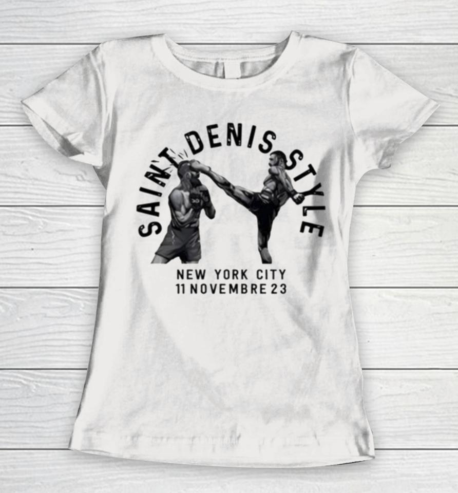 Matt Frevola Wearing Saint Denis Style New York City 11 Novembre 23 Women T-Shirt