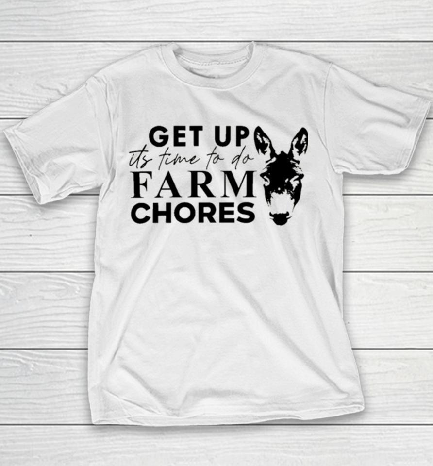 Matt Mathews Merch Get Up It’s Time To Do Farm Chores Youth T-Shirt