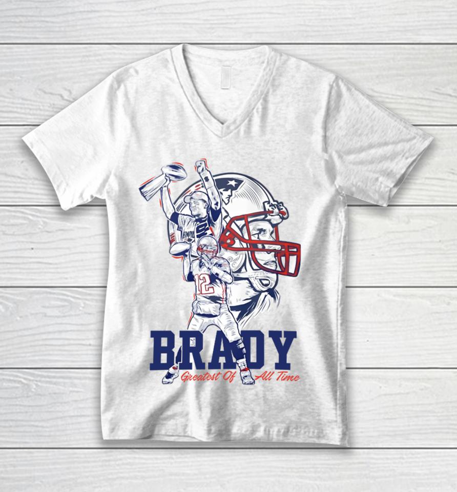 Matthew Slater Wearing Tom Brady Unisex V-Neck T-Shirt