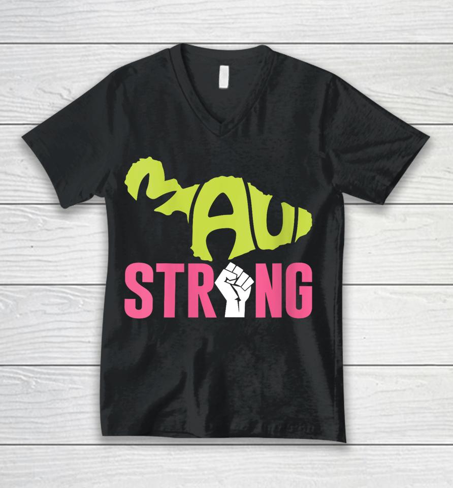 Maui Hawaii Beach Strong Unisex V-Neck T-Shirt